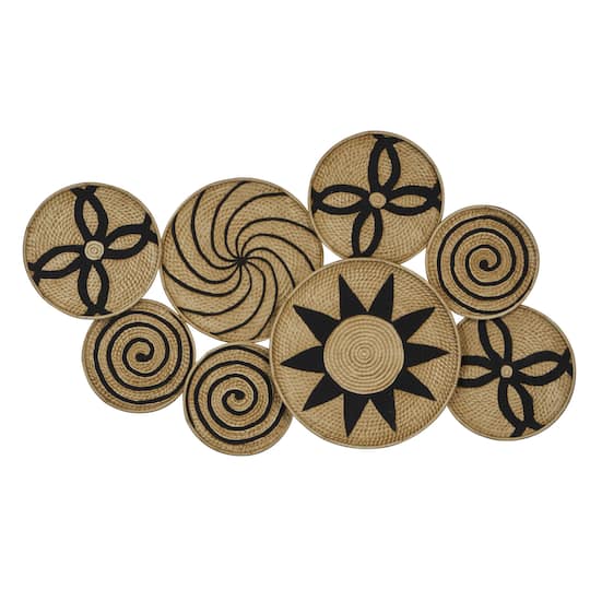 Tan & Black Iron Eclectic Wall Decoration